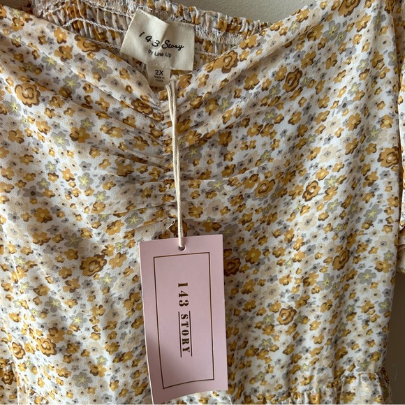 143 Story Flower Fields Full Size Floral Maxi Dress NWT 2X - Picture 5 of 11